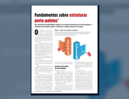 Capa do artigo do acervo técnico da IMAM sobre estruturas porta-paletes
