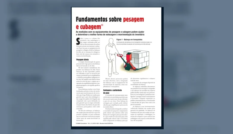 Capa do artigo do acervo técnico da IMAM sobre pesagem e cubagem