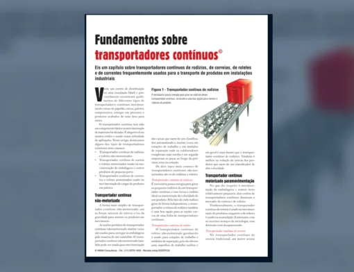Capa do artigo do acervo técnico da IMAM sobre transportadores contínuos