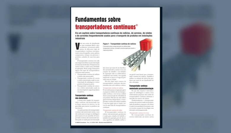 Capa do artigo do acervo técnico da IMAM sobre transportadores contínuos