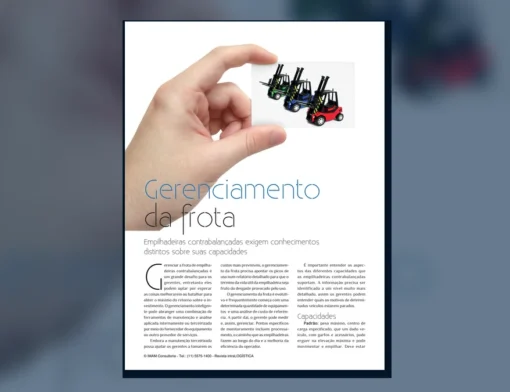 Capa do artigo do acervo técnico da IMAM sobre capacidade da empilhadeira