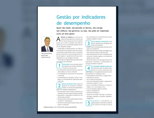 Capa do artigo do acervo técnico da IMAM sobre indicadores por atividade logística