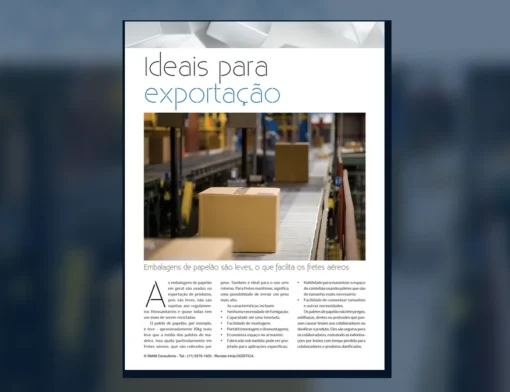 Capa do artigo do acervo técnico da IMAM sobre palete de papelão