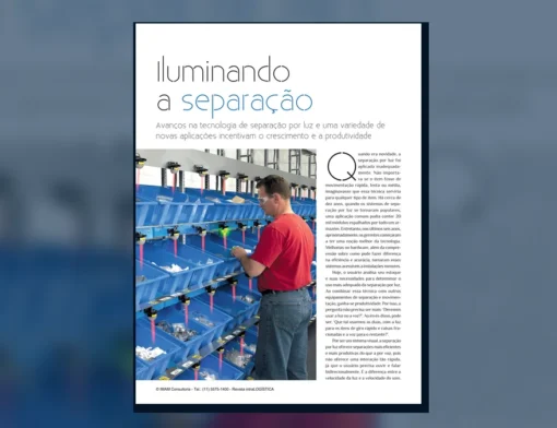 Capa do artigo do acervo técnico da IMAM sobre separação por luz