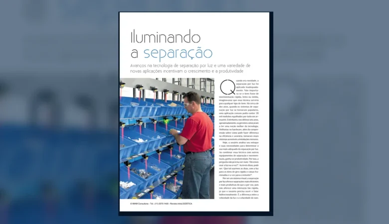 Capa do artigo do acervo técnico da IMAM sobre separação por luz