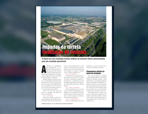 Capa do artigo do acervo técnico da IMAM sobre planejamento sistemático de layout