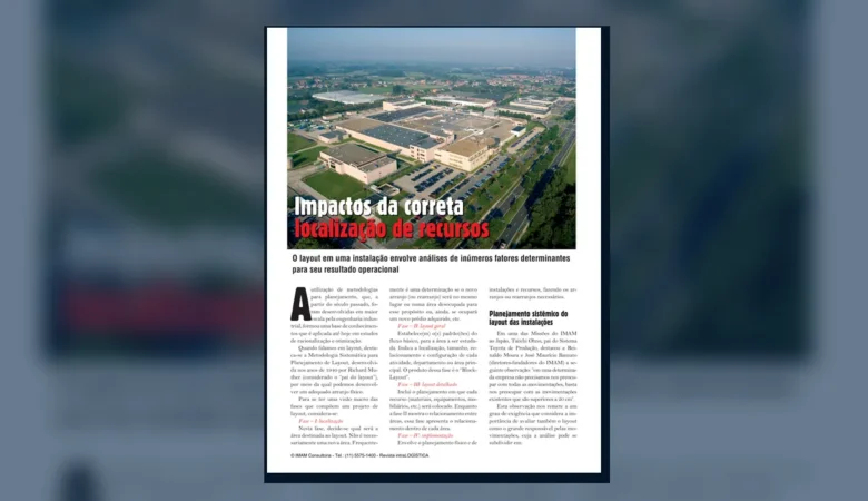 Capa do artigo do acervo técnico da IMAM sobre planejamento sistemático de layout