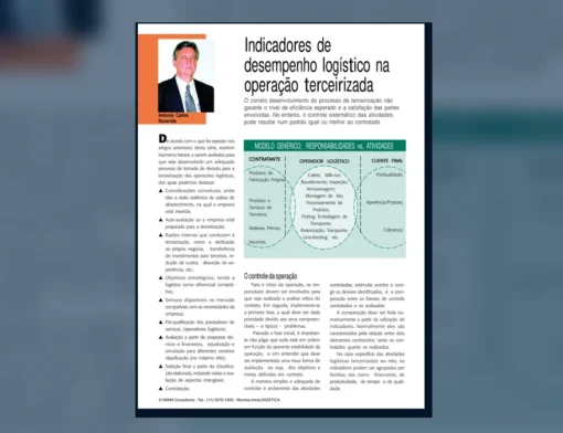Capa do artigo do acervo técnico da IMAM sobre indicadores da operação terceirizada