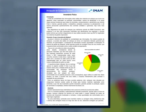 Capa do artigo do acervo técnico da IMAM sobre acurácia dos saldos