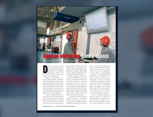 Capa do artigo do acervo técnico da IMAM sobre kanban eletrônico