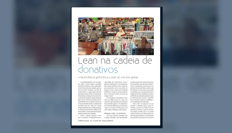 Capa do artigo do acervo técnico da IMAM sobre lean na logística reversa