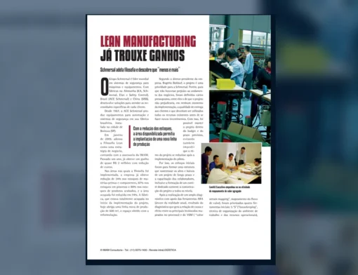 Capa do artigo do acervo técnico da IMAM sobre ganhos do lean