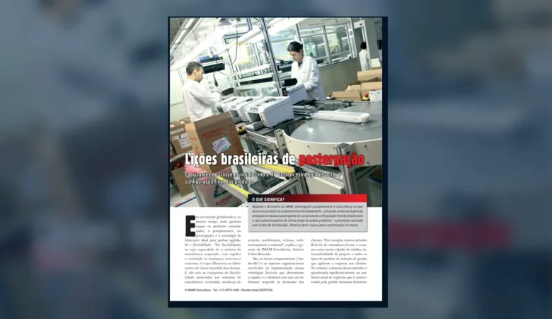 Capa do artigo do acervo técnico da IMAM sobre estratégia de postergação