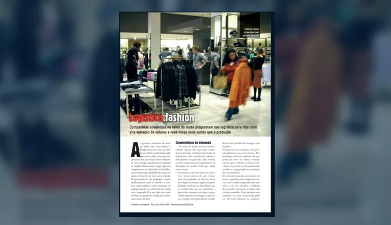 Capa do artigo do acervo técnico da IMAM sobre logística da moda