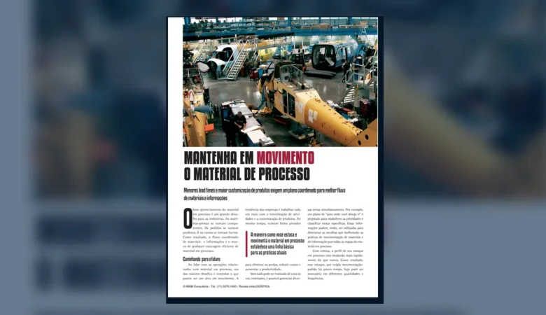 Capa do artigo do acervo técnico da IMAM sobre material em processo
