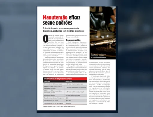 Capa do artigo do acervo técnico da IMAM sobre tempos-padrão na manutenção