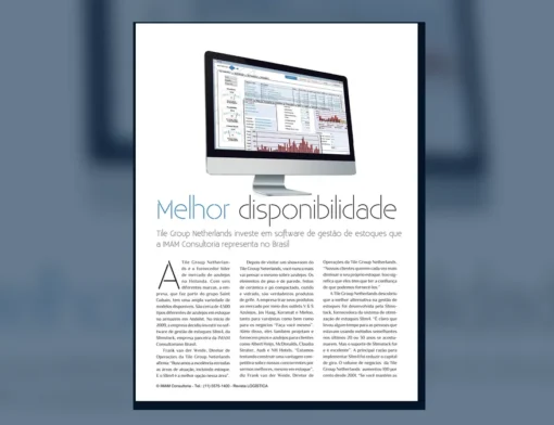Capa do artigo do acervo técnico da IMAM sobre software de gestão de estoques