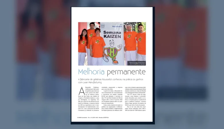 Capa do artigo do acervo técnico da IMAM sobre jornada lean