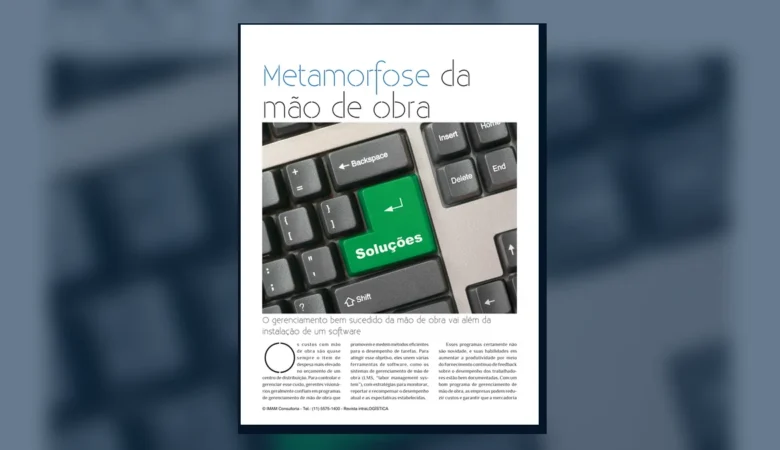 Capa do artigo do acervo técnico da IMAM sobre gerenciamento de mão de obra