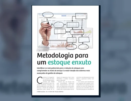Capa do artigo do acervo técnico da IMAM sobre estoque enxuto