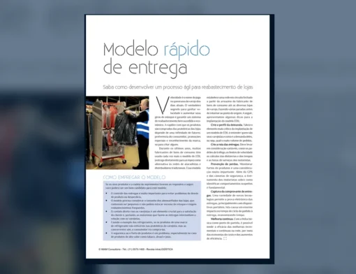 Capa do artigo do acervo técnico da IMAM sobre entrega direta às lojas