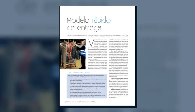 Capa do artigo do acervo técnico da IMAM sobre entrega direta às lojas