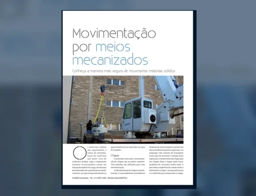 Capa do artigo do acervo técnico da IMAM sobre movimentação de materiais sólidos