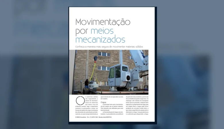 Capa do artigo do acervo técnico da IMAM sobre movimentação de materiais sólidos