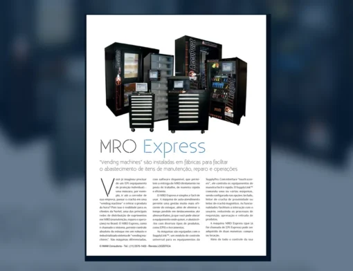 Capa do artigo do acervo técnico da IMAM sobre vending machine de EPI