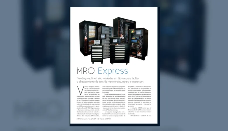 Capa do artigo do acervo técnico da IMAM sobre vending machine de EPI