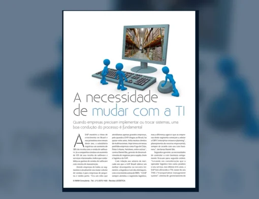 Capa do artigo do acervo técnico da IMAM sobre implantação de ERP