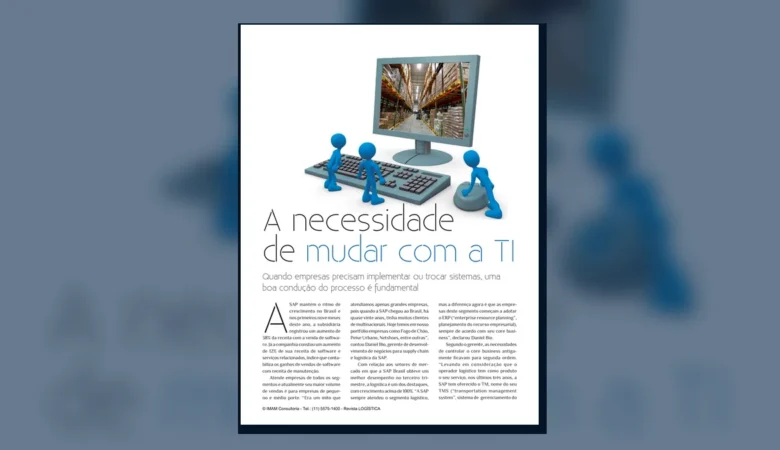 Capa do artigo do acervo técnico da IMAM sobre implantação de ERP