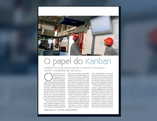 Capa do artigo do acervo técnico da IMAM sobre número de kanbans
