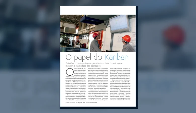 Capa do artigo do acervo técnico da IMAM sobre número de kanbans