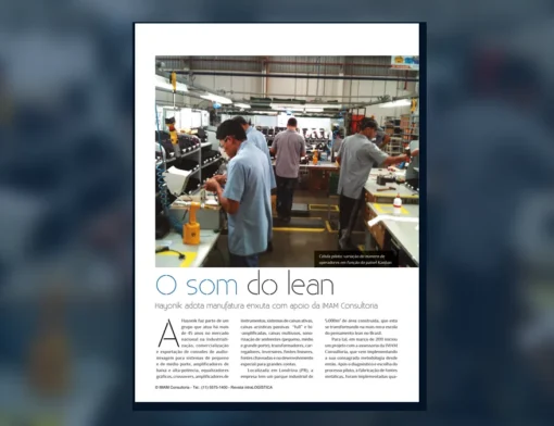 Capa do artigo do acervo técnico da IMAM sobre projeto piloto lean