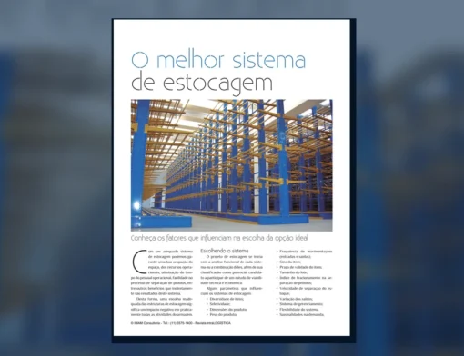 Capa do artigo do acervo técnico da IMAM sobre parâmetros de estocagem