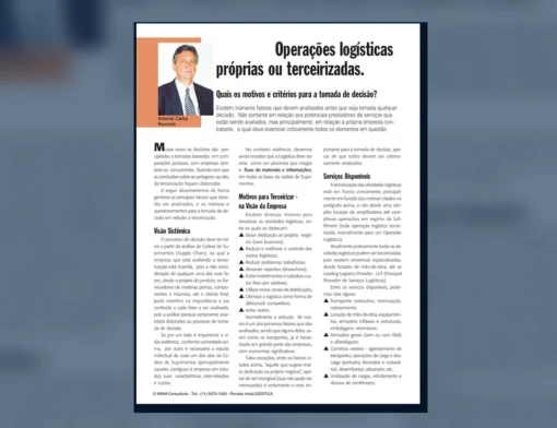 Capa do artigo do acervo técnico da IMAM sobre prestador de serviços logísticos