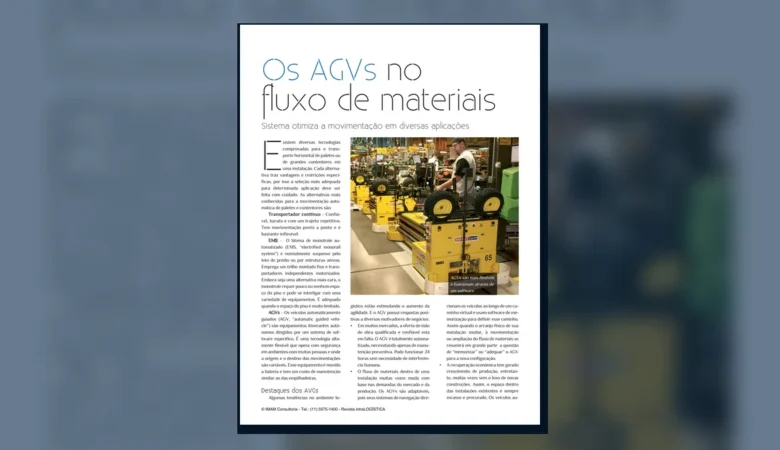 Capa do artigo do acervo técnico da IMAM sobre transporte horizontal de paletes