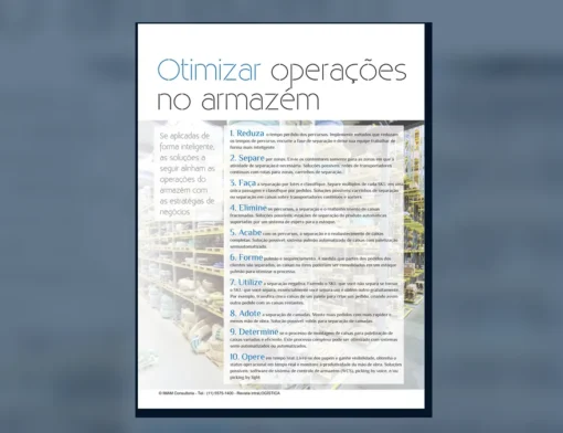 Capa do artigo do acervo técnico da IMAM sobre otimizar operações no armazém