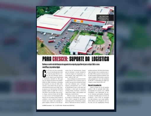 Capa do artigo do acervo técnico da IMAM sobre centro de distribuição para varejo