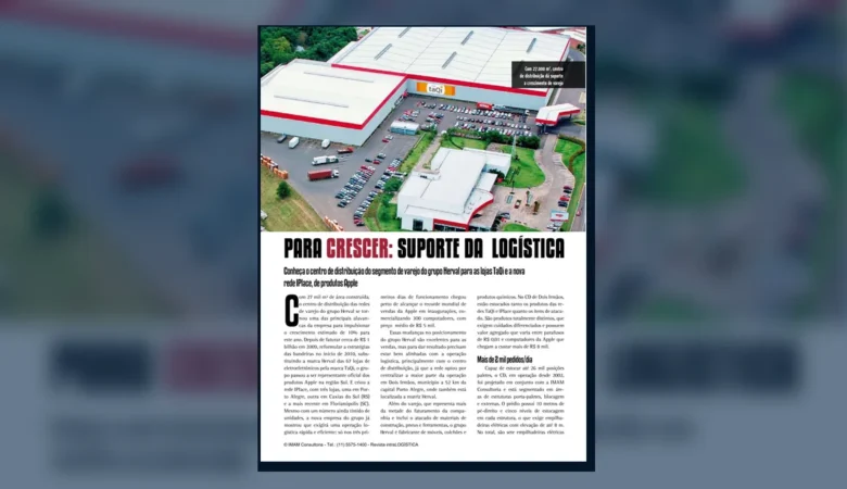 Capa do artigo do acervo técnico da IMAM sobre centro de distribuição para varejo