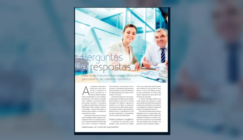 Capa do artigo do acervo técnico da IMAM sobre mídias sociais na cadeia de suprimentos