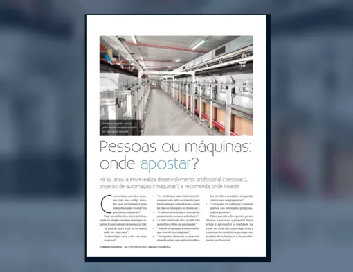 Capa do artigo do acervo técnico da IMAM sobre pessoas ou máquinas