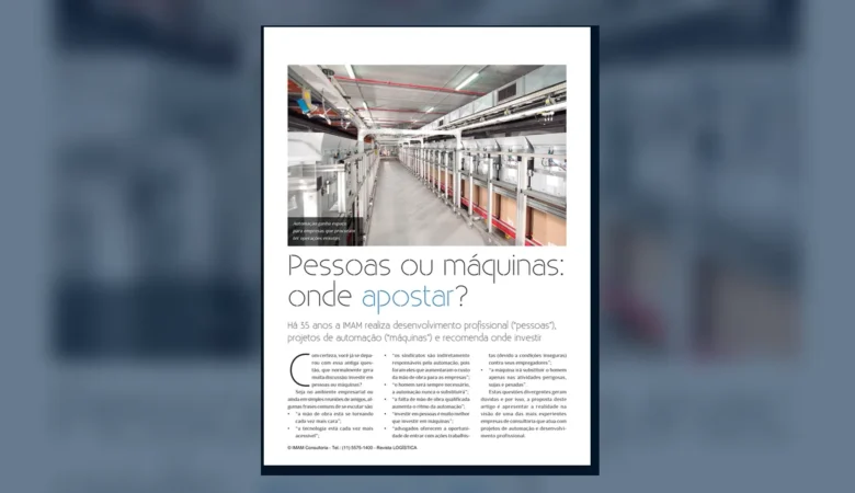 Capa do artigo do acervo técnico da IMAM sobre pessoas ou máquinas