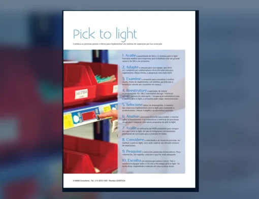 Capa do artigo do acervo técnico da IMAM sobre implantar pick to light