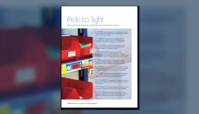 Capa do artigo do acervo técnico da IMAM sobre implantar pick to light