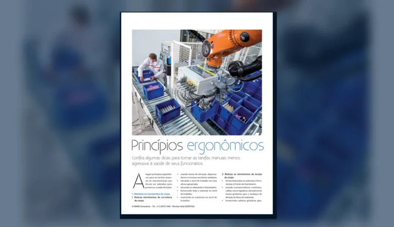 Capa do artigo do acervo técnico da IMAM sobre princípios ergonômicos