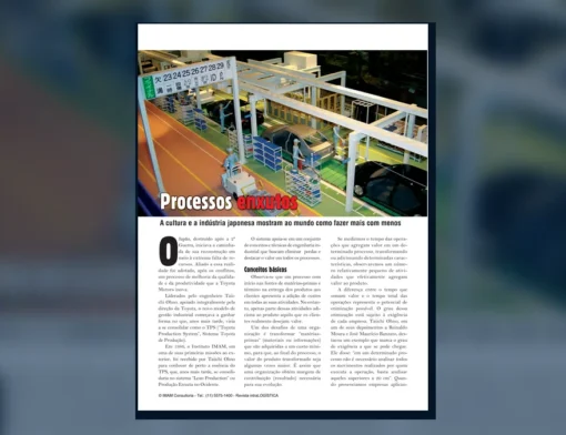 Capa do artigo do acervo técnico da IMAM sobre processos enxutos
