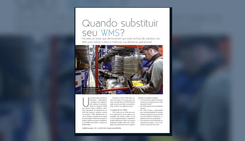 Capa do artigo do acervo técnico da IMAM sobre trocar de WMS