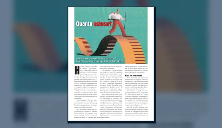 Capa do artigo do acervo técnico da IMAM sobre gestão global de estoques